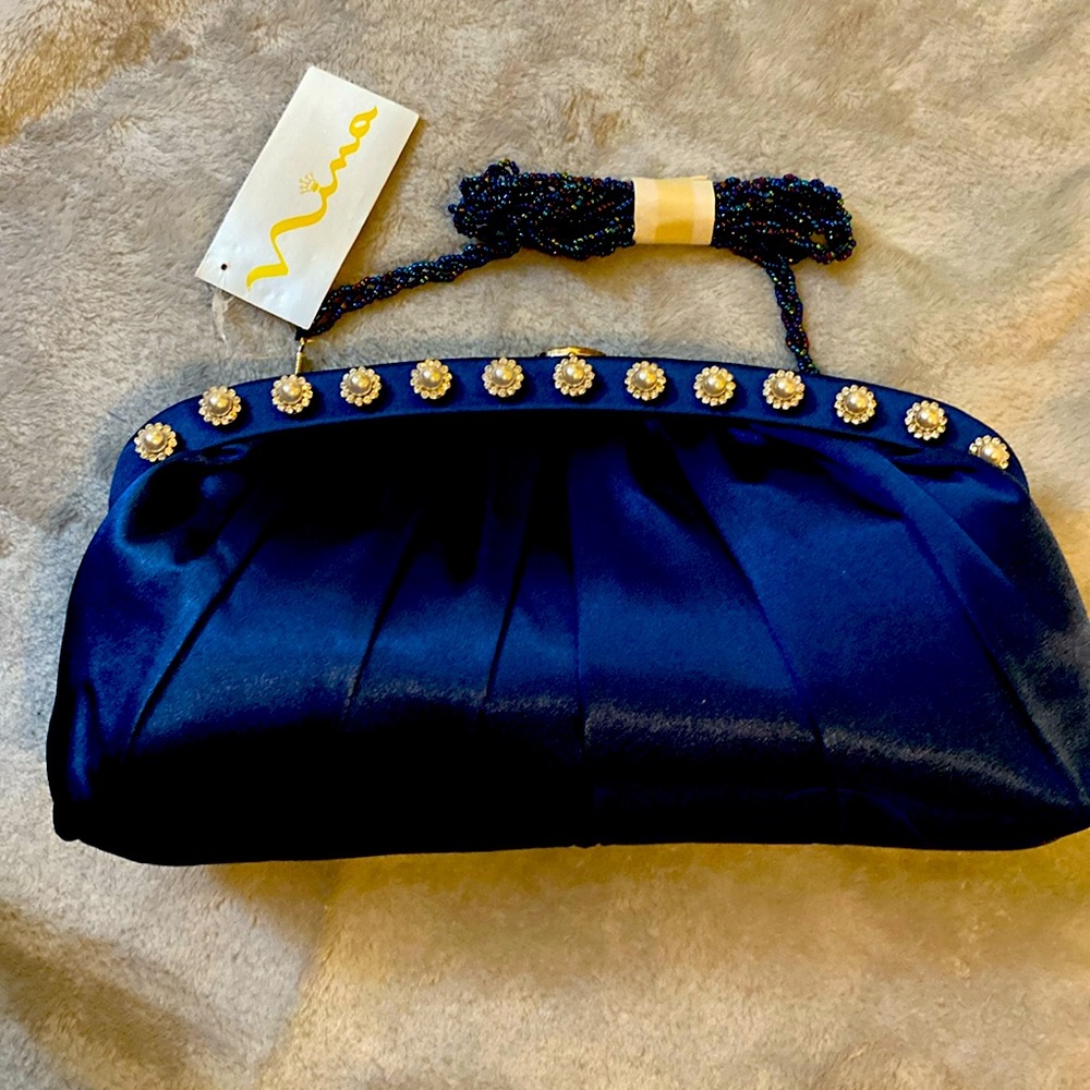 Nina Aubra satin clutch